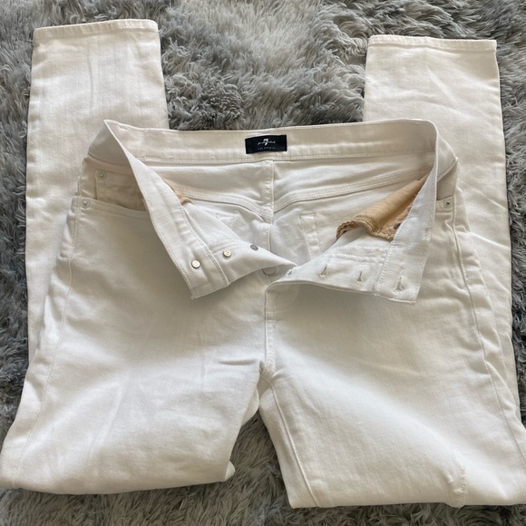 7 for all mankind women’s white jeans - Picture 6 of 10